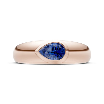 Bezel Set Signet - Pear