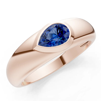 Bezel Set Signet - Pear