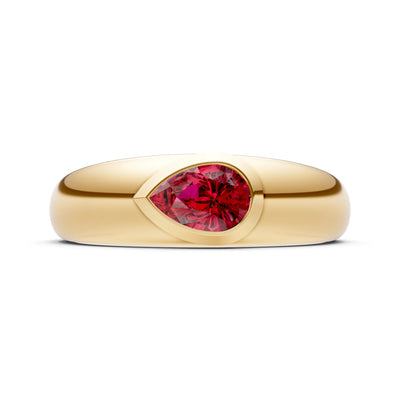 Bezel Set Signet - Pear