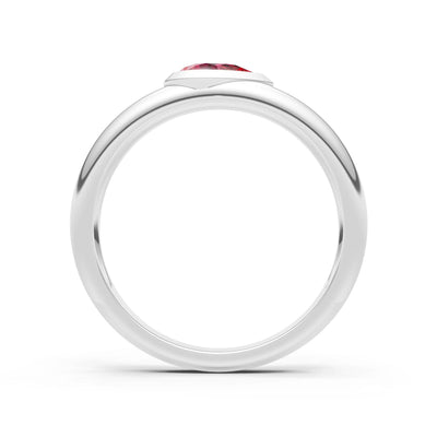 Bezel Set Signet - Pear