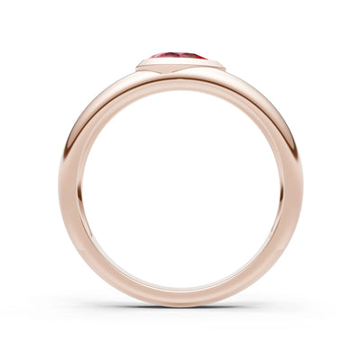 Bezel Set Signet - Pear