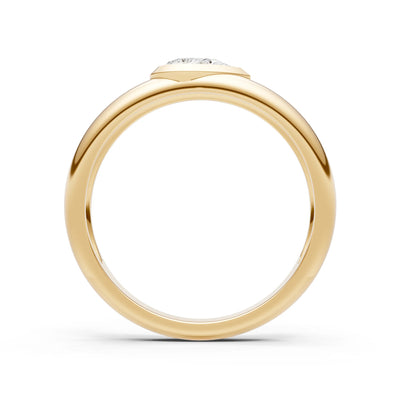 Bezel Set Signet - Pear