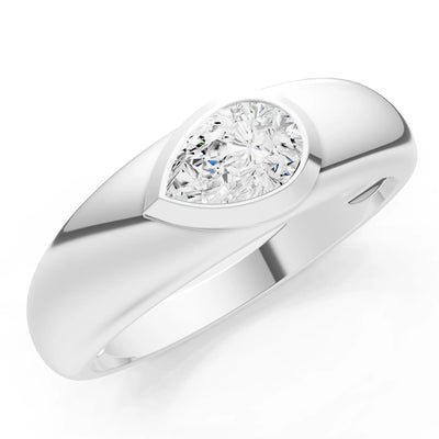 Bezel Set Signet - Pear