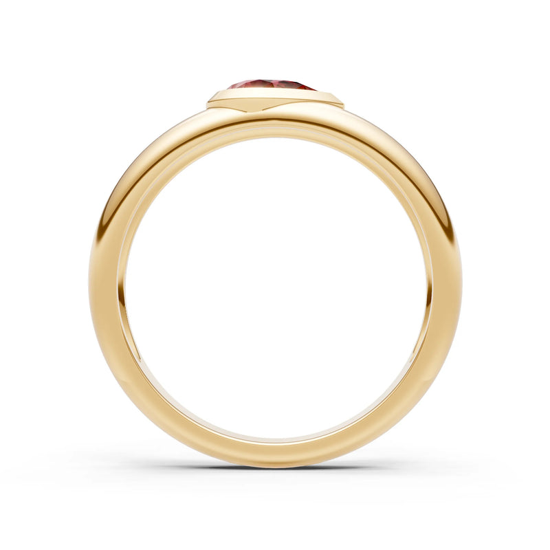 Bezel Set Signet - Pear