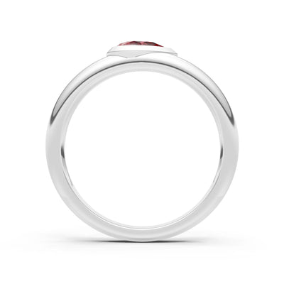 Bezel Set Signet - Pear