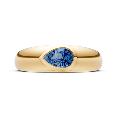 Bezel Set Signet - Pear