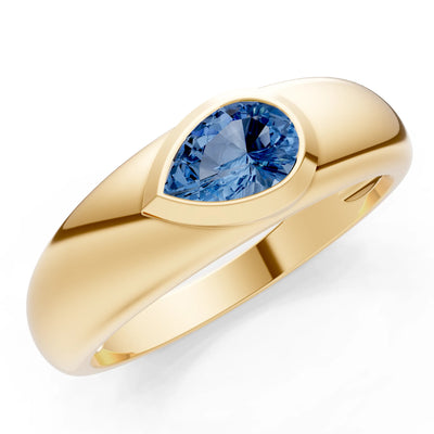 Bezel Set Signet - Pear