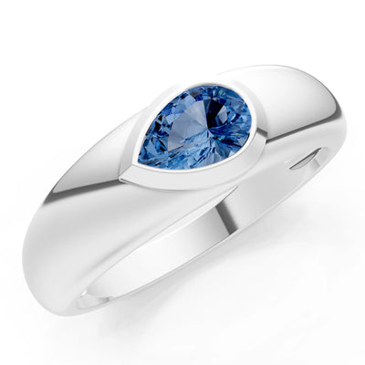 Bezel Set Signet - Pear