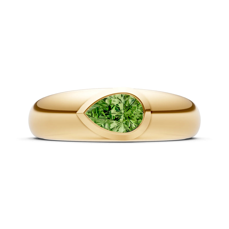 Bezel Set Signet - Pear