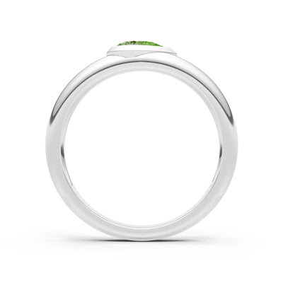 Bezel Set Signet - Pear
