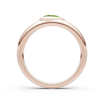 Bezel Set Signet - Pear
