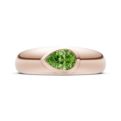 Bezel Set Signet - Pear