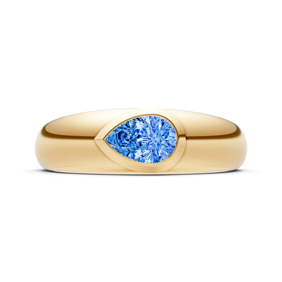 Bezel Set Signet - Pear