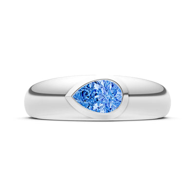 Bezel Set Signet - Pear