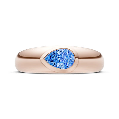 Bezel Set Signet - Pear