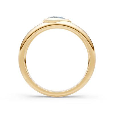 Bezel Set Signet - Pear