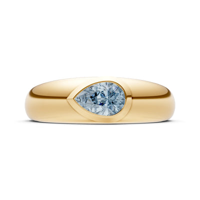 Bezel Set Signet - Pear
