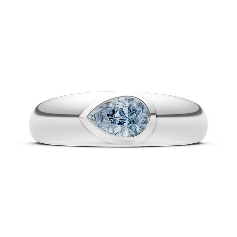 Bezel Set Signet - Pear