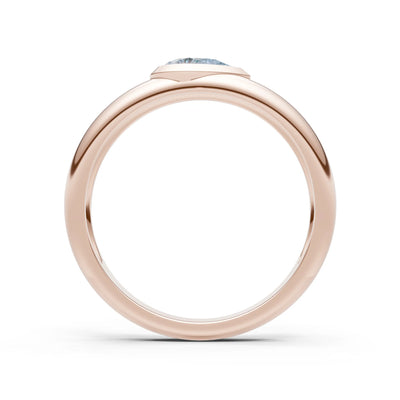 Bezel Set Signet - Pear