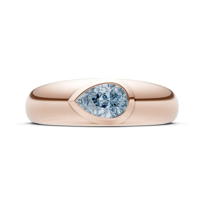 Bezel Set Signet - Pear