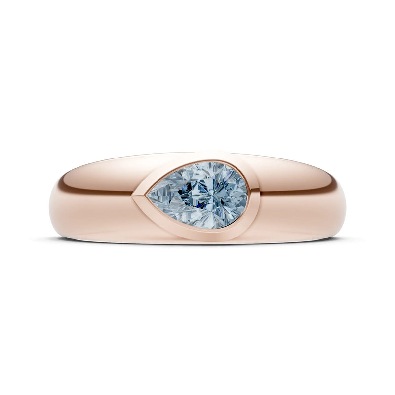 Bezel Set Signet - Pear