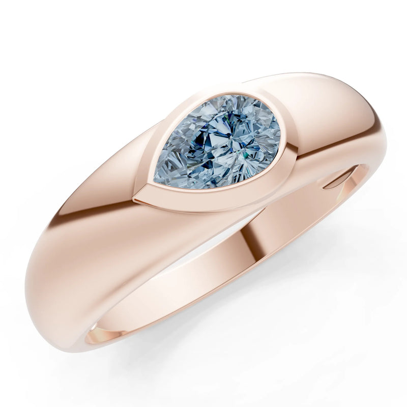 Bezel Set Signet - Pear