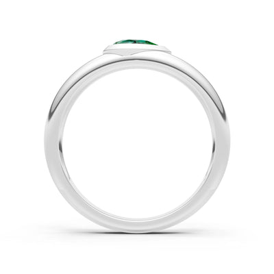 Bezel Set Signet - Pear