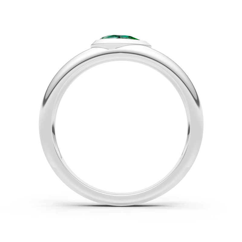Bezel Set Signet - Pear