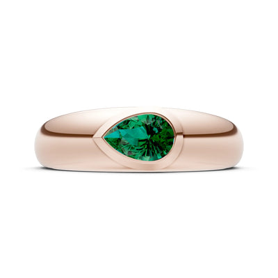 Bezel Set Signet - Pear