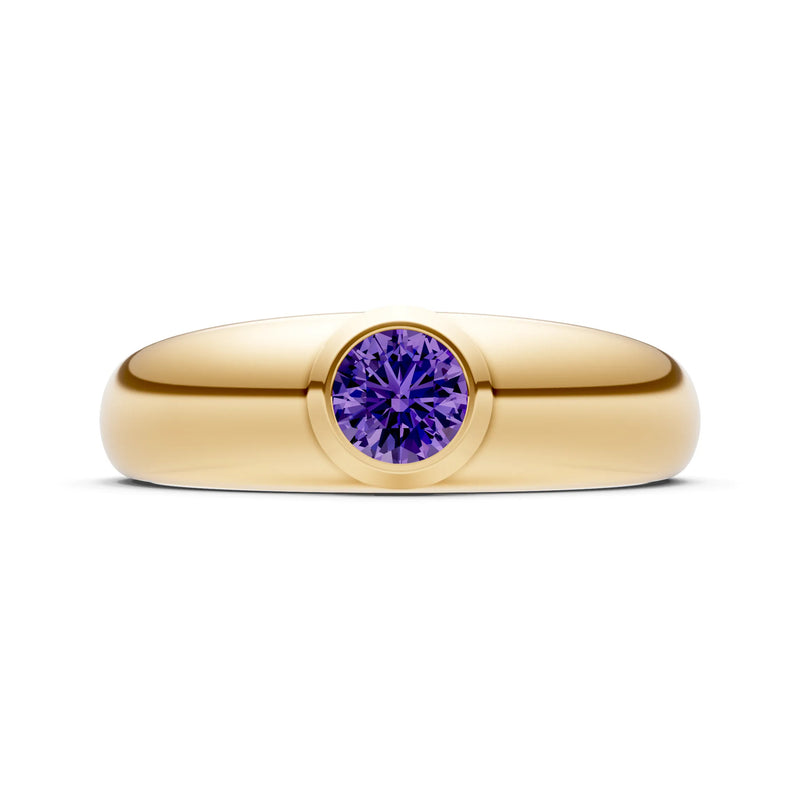 Round Gemstone Bezel Set Signet