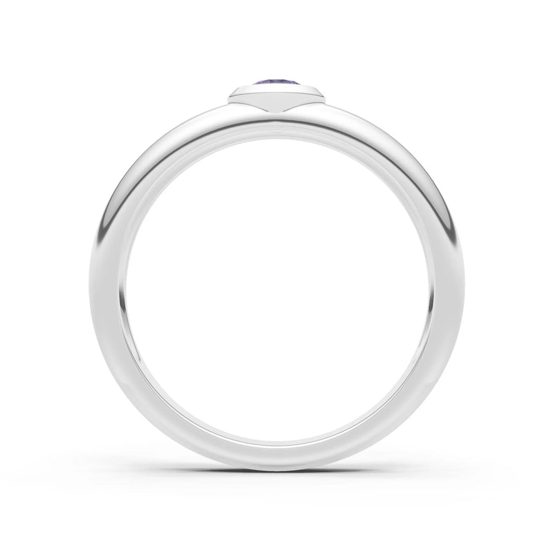 Round Gemstone Bezel Set Signet