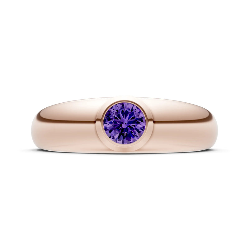 Round Gemstone Bezel Set Signet
