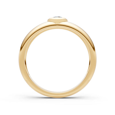 Round Gemstone Bezel Set Signet
