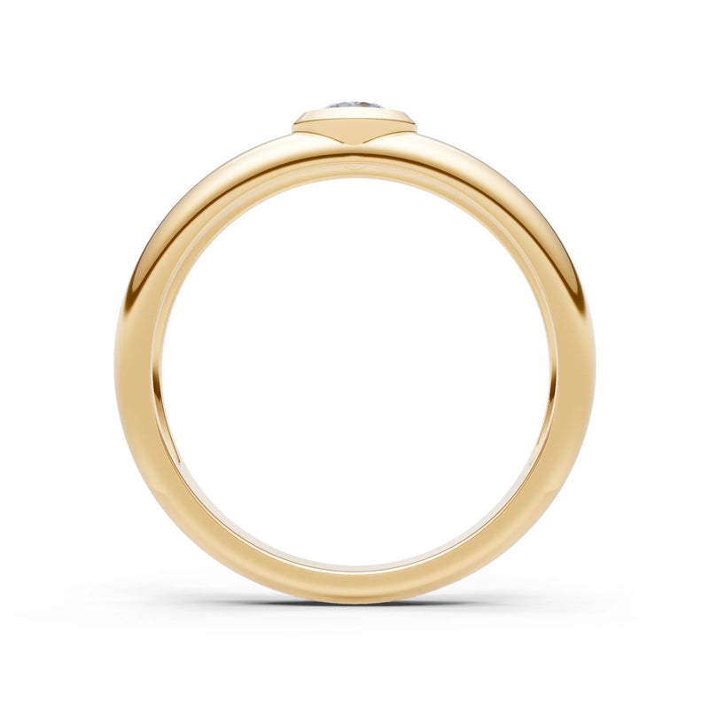 Round Gemstone Bezel Set Signet