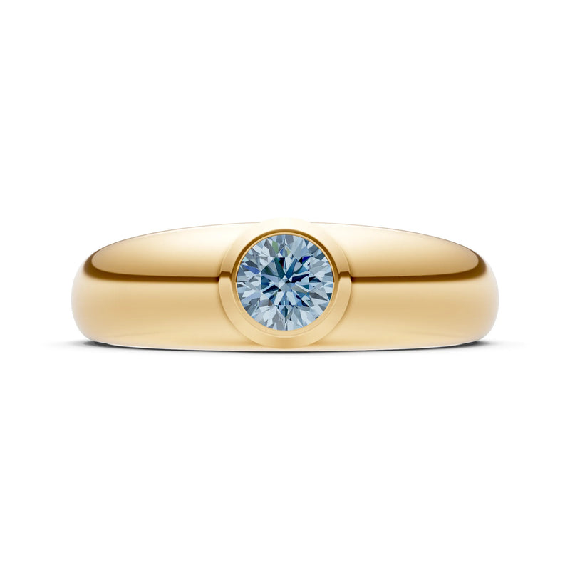 Round Gemstone Bezel Set Signet
