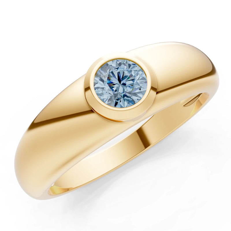 Round Gemstone Bezel Set Signet