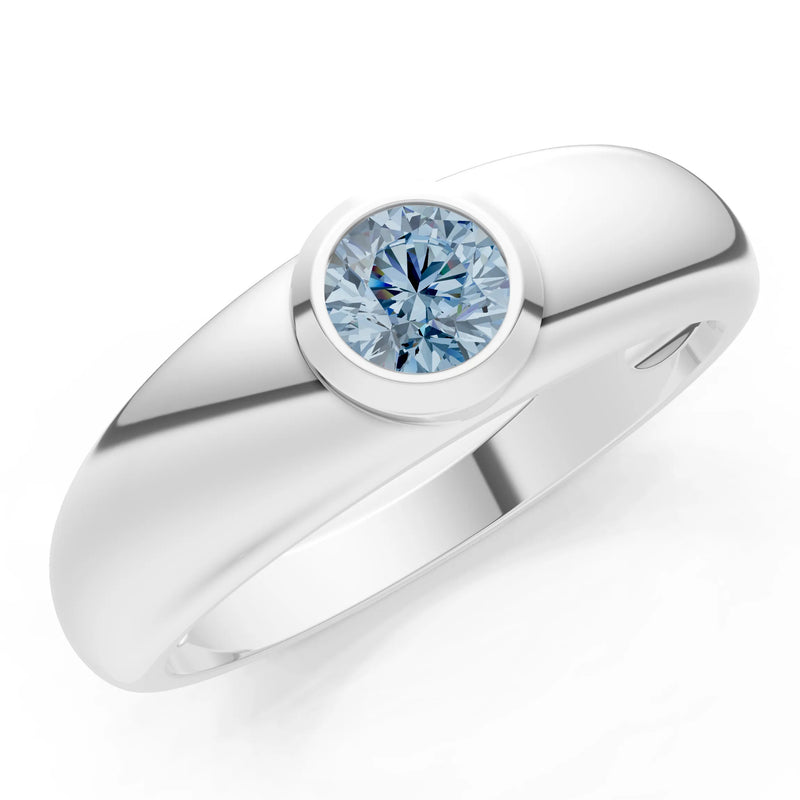 Round Gemstone Bezel Set Signet