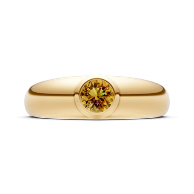 Round Gemstone Bezel Set Signet
