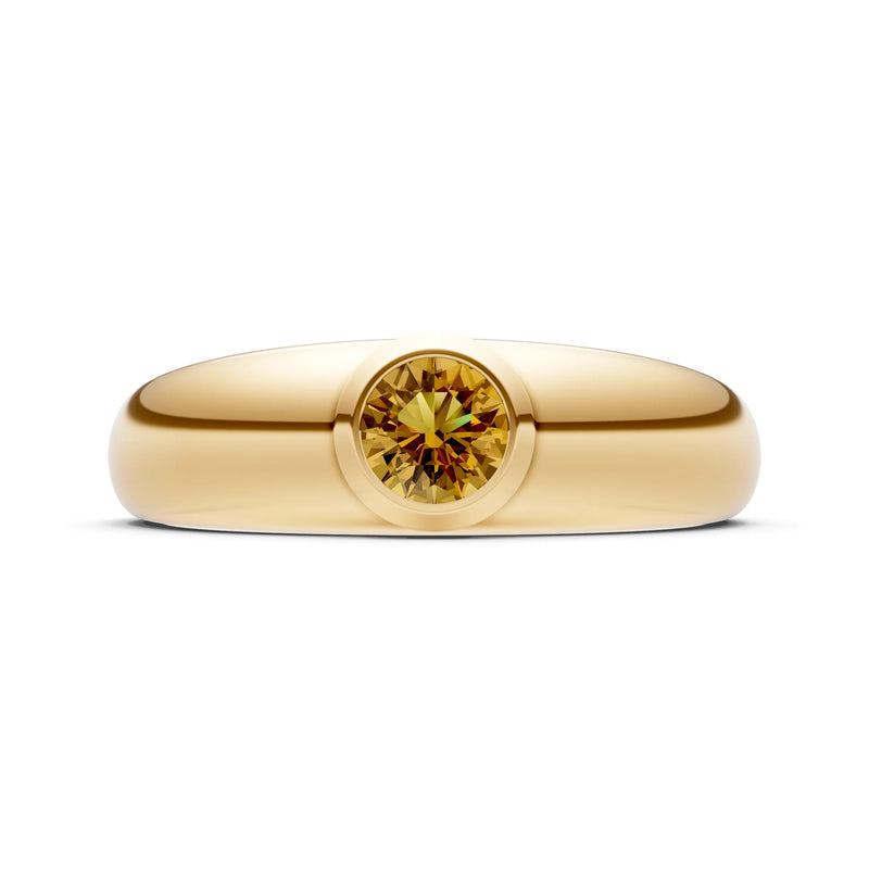 Round Gemstone Bezel Set Signet