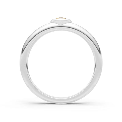 Round Gemstone Bezel Set Signet