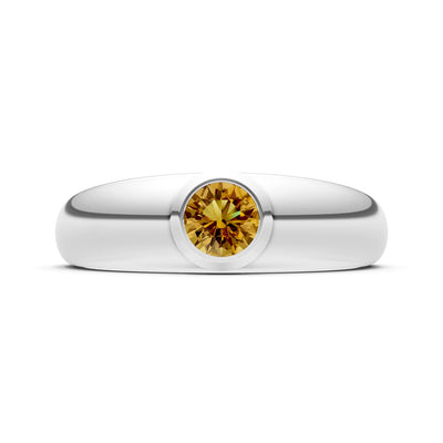 Round Gemstone Bezel Set Signet