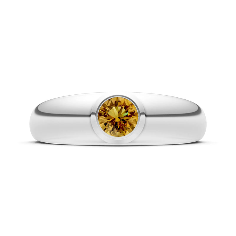 Round Gemstone Bezel Set Signet