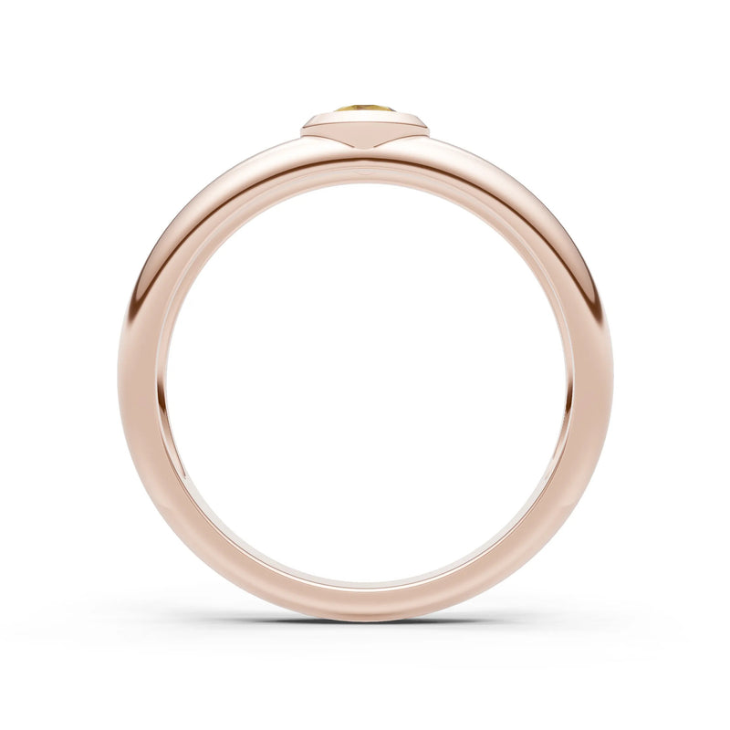 Round Gemstone Bezel Set Signet