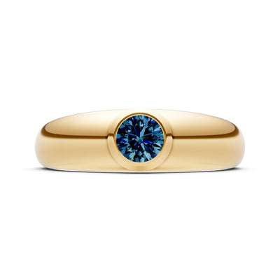 Round Gemstone Bezel Set Signet