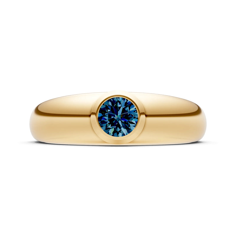 Round Gemstone Bezel Set Signet