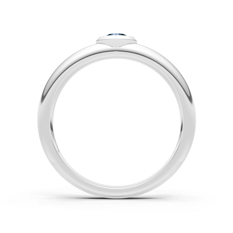 Round Gemstone Bezel Set Signet