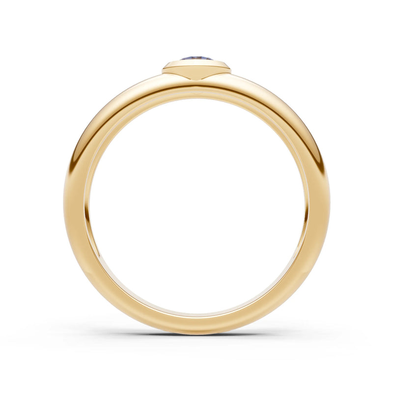 Round Gemstone Bezel Set Signet