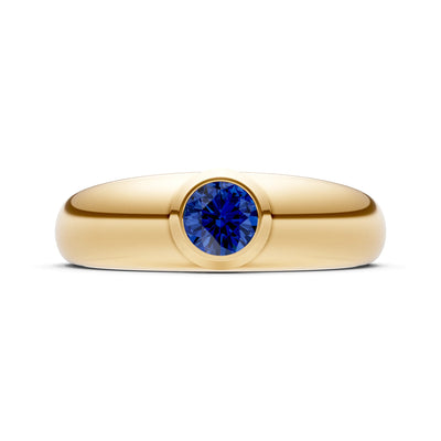 Round Gemstone Bezel Set Signet