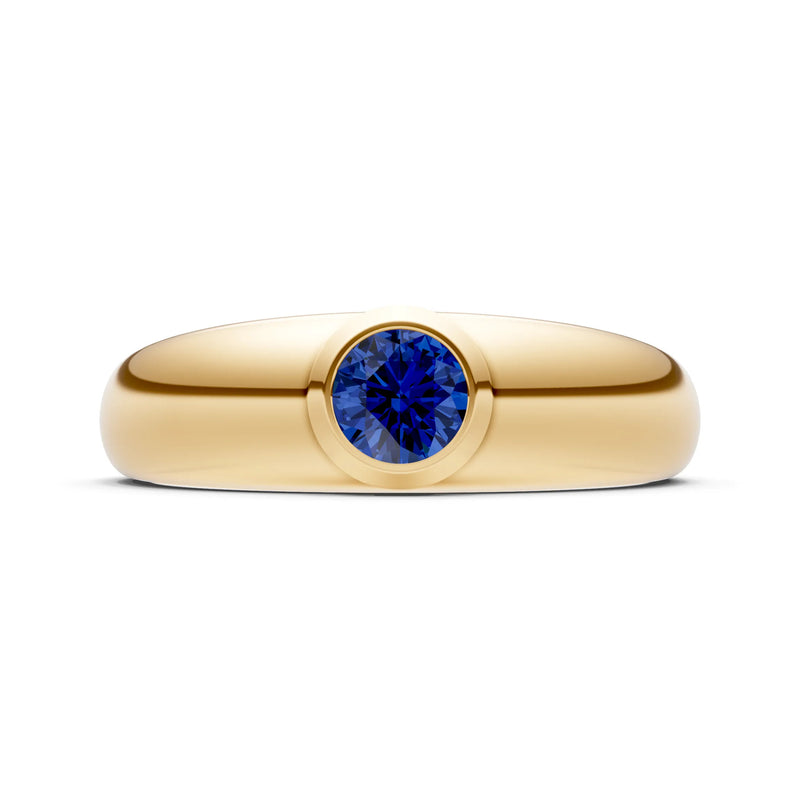 Round Gemstone Bezel Set Signet