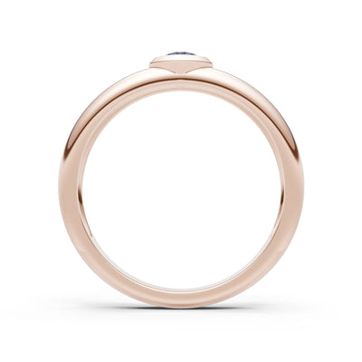 Round Gemstone Bezel Set Signet